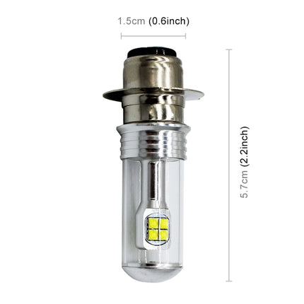 Motorcycle Headlights 750LM 6000K White H6M/P15D 40W 8-LED Bulbs, DC 12-24V