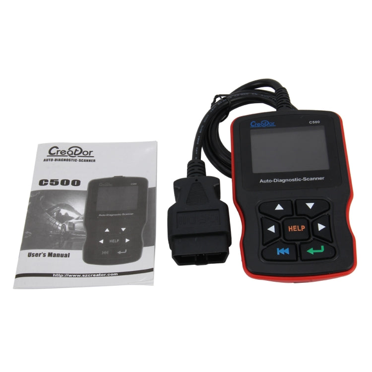 C500 Code Scanner 320*240 Pixel Display Car Scanner  Fault Code Reader Scanner Update Online Automotive Diagnostic Tool, Support SD card, C500