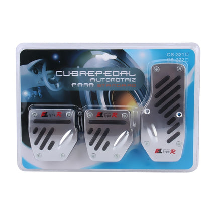 CS-321 3 in 1 Non-Slip Manual Car Truck Pedals Foot Brake Pad Cover Set
