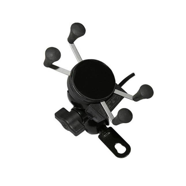 Universal 12V Motorcycle USB Phone Charger with Holder, Suitable for 3.5-6.5 inch Smartphones