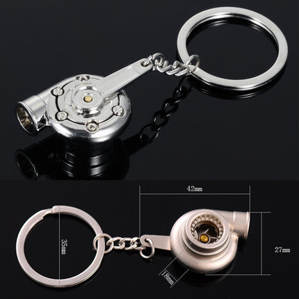 Car Turbocharger Shaped Pendant Zinc Alloy Keychain Keyring, Random Color Delivery
