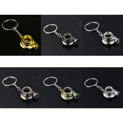 Car Turbocharger Shaped Pendant Zinc Alloy Keychain Keyring, Random Color Delivery
