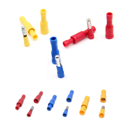 60 in 1 Mixed Cold Press Electrical Insulated Terminals Bullet Solderless Crimp Connectors Kit, 60 in 1