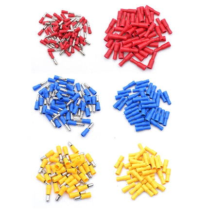60 in 1 Mixed Cold Press Electrical Insulated Terminals Bullet Solderless Crimp Connectors Kit, 60 in 1