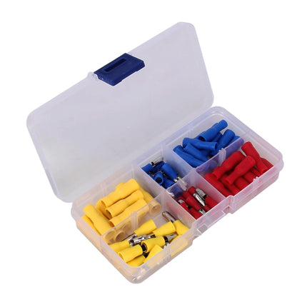 60 in 1 Mixed Cold Press Electrical Insulated Terminals Bullet Solderless Crimp Connectors Kit, 60 in 1