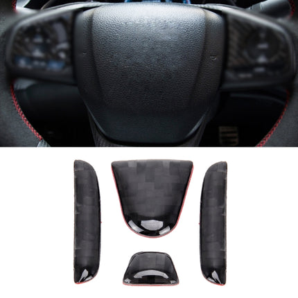 4 in 1 Steering Wheel H Logo Trim Decal Sticker for Honda Civic 10th Gen 2016-2019, H Logo Trim