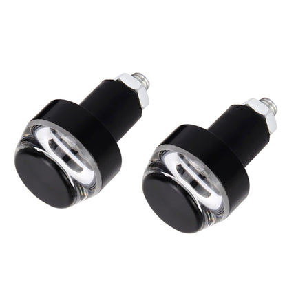 Pair Motorcycle Turn Signal Light Grip Bar Plug Strobe Side Marker End LED Handlebar Lamp