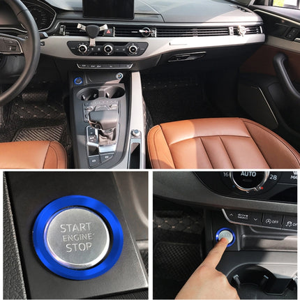 Car Engine Start Key Push Button Ring Trim Aluminum Alloy Sticker Decoration for Audi