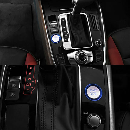 Car Engine Start Key Push Button Ring Trim Aluminum Alloy Sticker Decoration for Audi