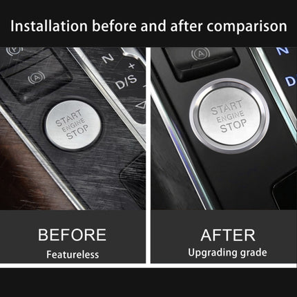 Car Engine Start Key Push Button Ring Trim Aluminum Alloy Sticker Decoration for Audi, For Audi(Engine Start)