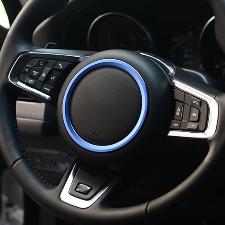 Car Auto Steering Wheel Aluminum Alloy Ring Cover Trim Sticker Decoration for Jaguar