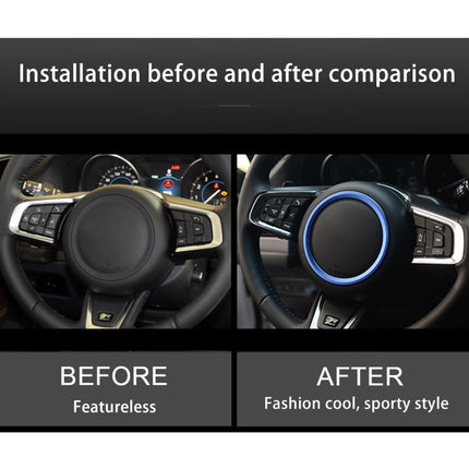 Car Auto Steering Wheel Aluminum Alloy Ring Cover Trim Sticker Decoration for Jaguar