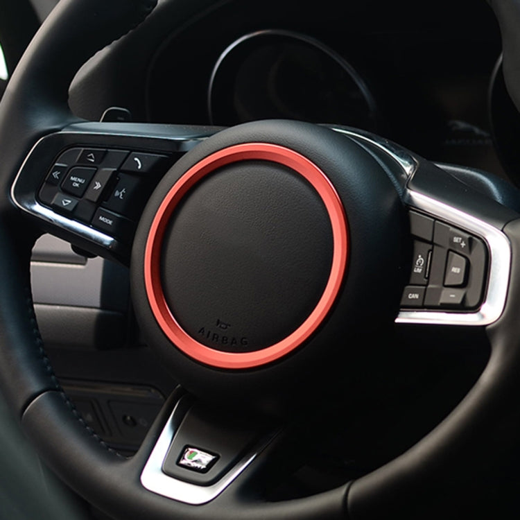 Car Auto Steering Wheel Aluminum Alloy Ring Cover Trim Sticker Decoration for Jaguar