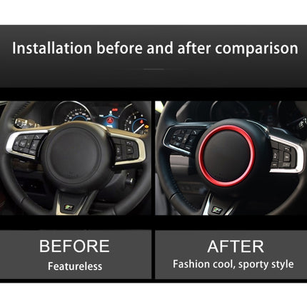 Car Auto Steering Wheel Aluminum Alloy Ring Cover Trim Sticker Decoration for Jaguar, For Jaguar
