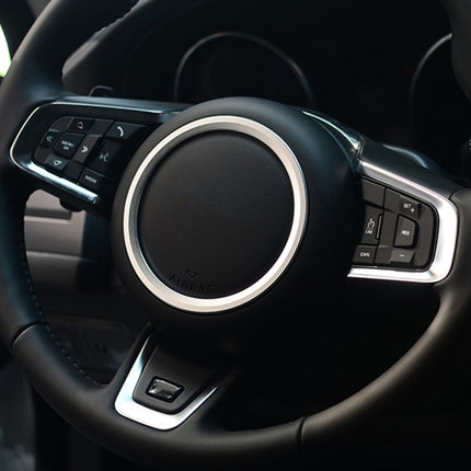 Car Auto Steering Wheel Aluminum Alloy Ring Cover Trim Sticker Decoration for Jaguar, For Jaguar