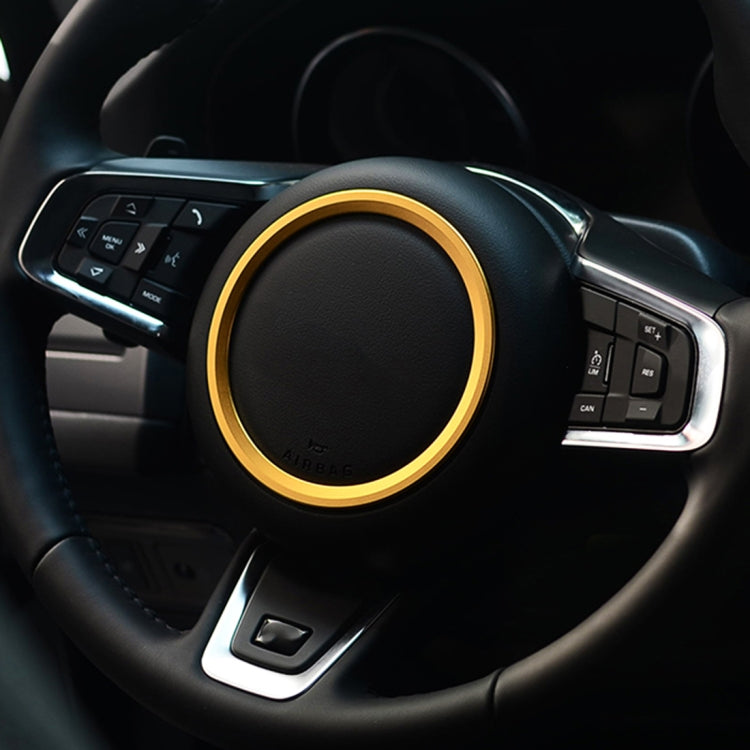 Car Auto Steering Wheel Aluminum Alloy Ring Cover Trim Sticker Decoration for Jaguar