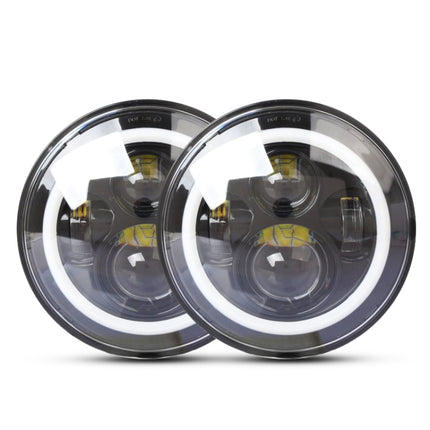 2 PCS 7 inch IP68 Waterproof 6500K 75W CREE LED Headlight Hi/Lo Beam Driving Lamp for Jeep Wrangler JK TJ LJ, 6500K 75W