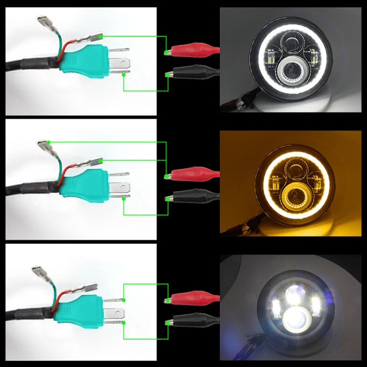 2 PCS 7 inch IP68 Waterproof 6500K 75W CREE LED Headlight Hi/Lo Beam Driving Lamp for Jeep Wrangler JK TJ LJ