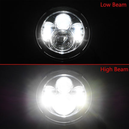 2 PCS 7 inch IP68 Waterproof 6500K 75W CREE LED Headlight Hi/Lo Beam Driving Lamp for Jeep Wrangler JK TJ LJ, 6500K 75W