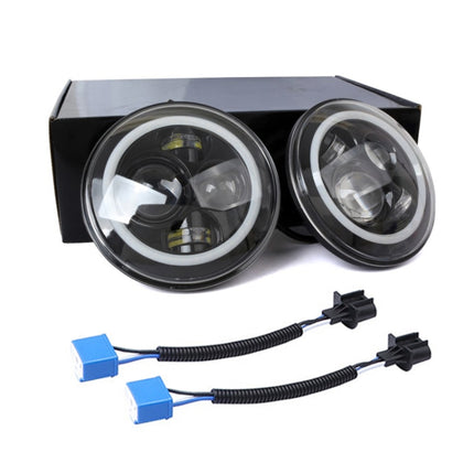 2 PCS 7 inch IP68 Waterproof 6500K 75W CREE LED Headlight Hi/Lo Beam Driving Lamp for Jeep Wrangler JK TJ LJ, 6500K 75W
