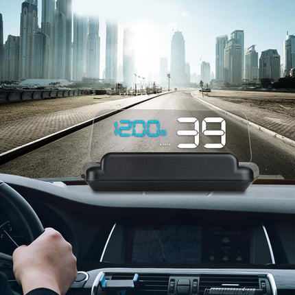 T900 Car GPS HUD Virtual HD Reflection Board Head-up Display, Speed & Driving Distance / Time Display, Over Speed & Voltage & Low Voltage Alarm, Fatigue Driving