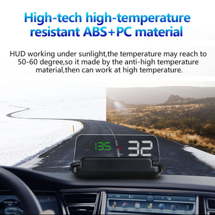 T900 Car GPS HUD Virtual HD Reflection Board Head-up Display, Speed & Driving Distance / Time Display, Over Speed & Voltage & Low Voltage Alarm, Fatigue Driving