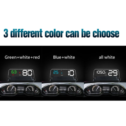 T900 Car GPS HUD Virtual HD Reflection Board Head-up Display, Speed & Driving Distance / Time Display, Over Speed & Voltage & Low Voltage Alarm, Fatigue Driving