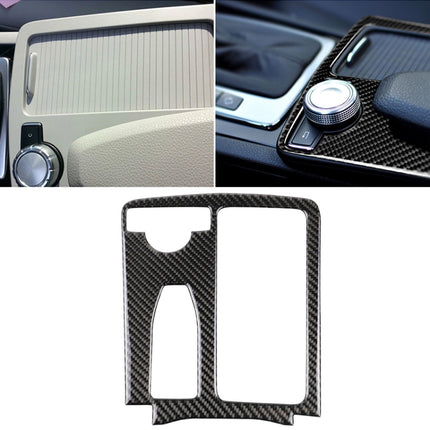 Car Carbon Fiber Left Drive Gear Position Panel Decorative Sticker for Mercedes-Benz W204 2007-2013 / W212 2010-2012