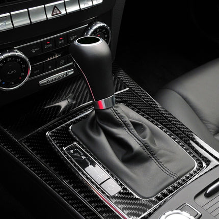 5 PCS Car Carbon Fiber Left Drive Gear Position Panel Decorative Sticker for Mercedes-Benz W204 2007-2013, Left Drive Gear Position