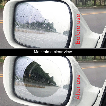 Car Round PET Rearview Mirror Protective Window Clear Anti-fog Waterproof Rain Shield Film, Diameter: 8cm