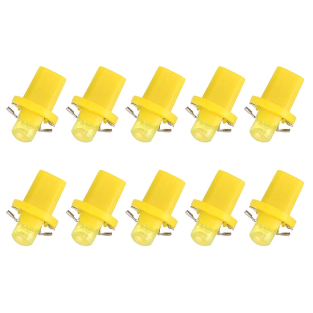 10 PCS 0.4W B8.5 Wedge Instrument Panel COB LED Light Dashboard Gauge Cluster Indicator Lamp Bulb, 0.4W B8.5