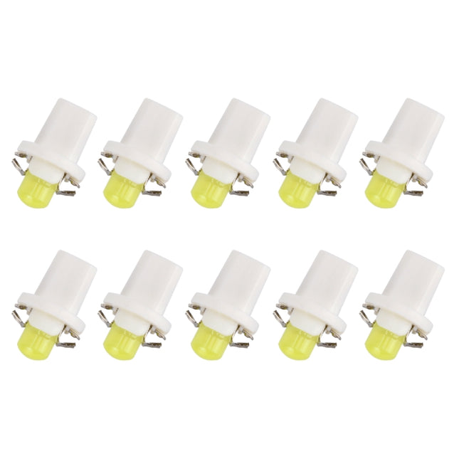 10 PCS 0.4W B8.5 Wedge Instrument Panel COB LED Light Dashboard Gauge Cluster Indicator Lamp Bulb