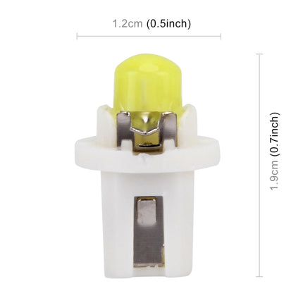 10 PCS 0.4W B8.5 Wedge Instrument Panel COB LED Light Dashboard Gauge Cluster Indicator Lamp Bulb