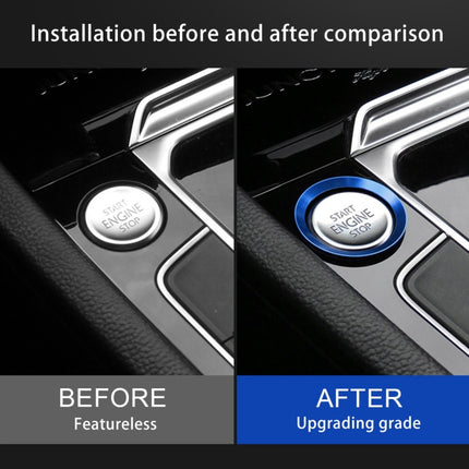 Car Engine Start Key Push Button Ring Trim Aluminum Alloy Sticker Decoration for Volkswagen