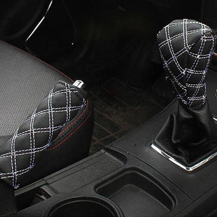2 PCS Car Hand Brake Cover Shift Knob Gear Stick Cushion Sets Cover Car Accessory Interior Decoration Pad