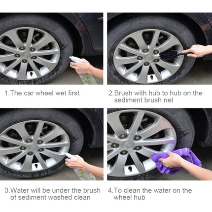 KANEED Portable Loop Style Auto Car Vehicle Motorcycle Wheel Tire Rim Hub Scrub Wash Brush Washing Cleaning Tool, Tire Rim Hub Brush, UK Stock Tire Rim Hub Brush, US Stock Tire Rim Hub Brush
