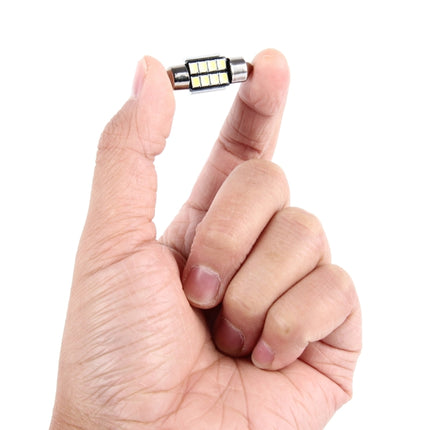 2 PCS 3W 200 LM 6000K 31MM 8 SMD-2835 LEDs Bicuspid Port Decoding Car Dome Lamp LED Reading Light, DC 12V