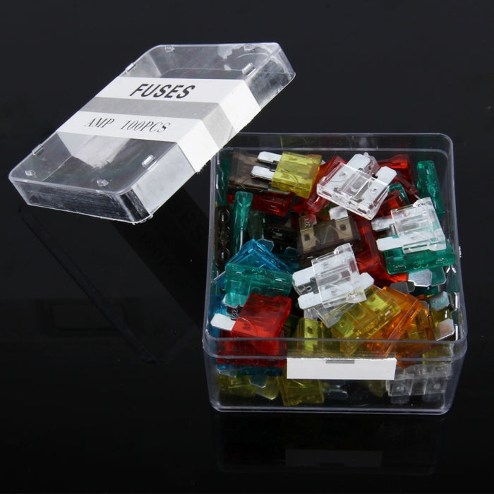 100 PCS 5Amp 7.5Amp 10Amp 15Amp 20Amp 25Amp 30Amp Add-a-circuit Fuse Tap Adapter Blade Fuse Holder(Big Size), Big Size