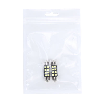 2 PCS 3W 200 LM 6000K 36MM 8 SMD-2835 LEDs Bicuspid Port Decoding Car Dome Lamp LED Reading Light, DC 12V, 36MM