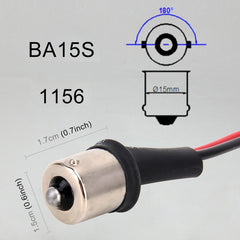 1 Pair 1156 / BA15S Bulb Holder Base Male Socket with Wire