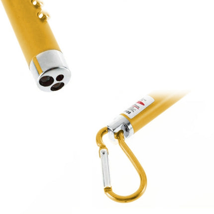 2pcs Outdoor Keychain Metal Shell Mini LED Flashlight Laser Light with Money Detecting