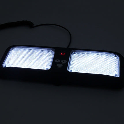 High qulaity DC 12V,9W LED Waterproof Car Sunshade White Light Warning Lights Strobe Emergency Lights Flashing Light with 12 Kinds Flash Patterns