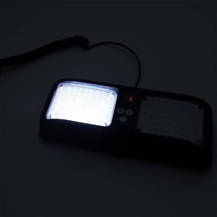 High qulaity DC 12V,9W LED Waterproof Car Sunshade White Light Warning Lights Strobe Emergency Lights Flashing Light with 12 Kinds Flash Patterns