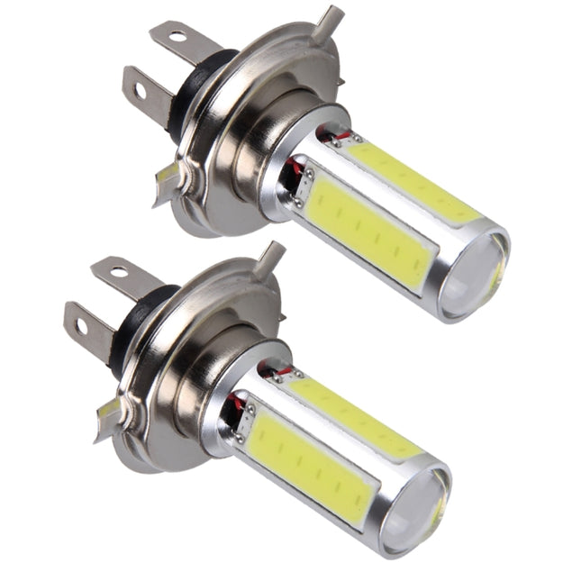 2 PCS H4 20W 1250LM 6000K 5 COB LEDs Car Fog Lights, DC 12V