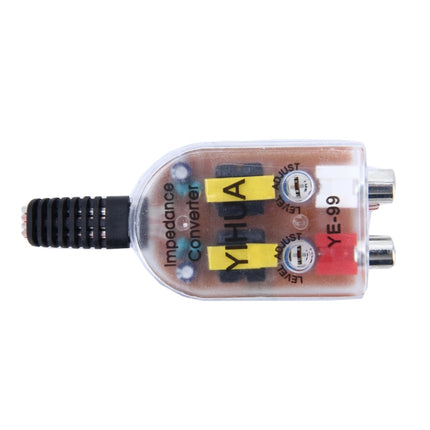 YE-99 Vehicle Car High to Low Impedance Converter Adapter Speaker to RCA Line