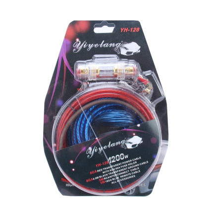 YH-128 1200W Car Amplifier Audio Power Cable Subwoofer Wiring Installation Kit with High Performance RCA Interconnect, Car Amplifier Audio Power Cable