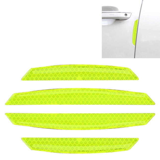 4 PCS Universal Car Door Anti-collision Strip Protection Guards Trims Stickers, 4 PCS