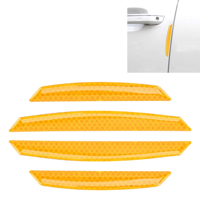 4 PCS Universal Car Door Anti-collision Strip Protection Guards Trims Stickers, 4 PCS