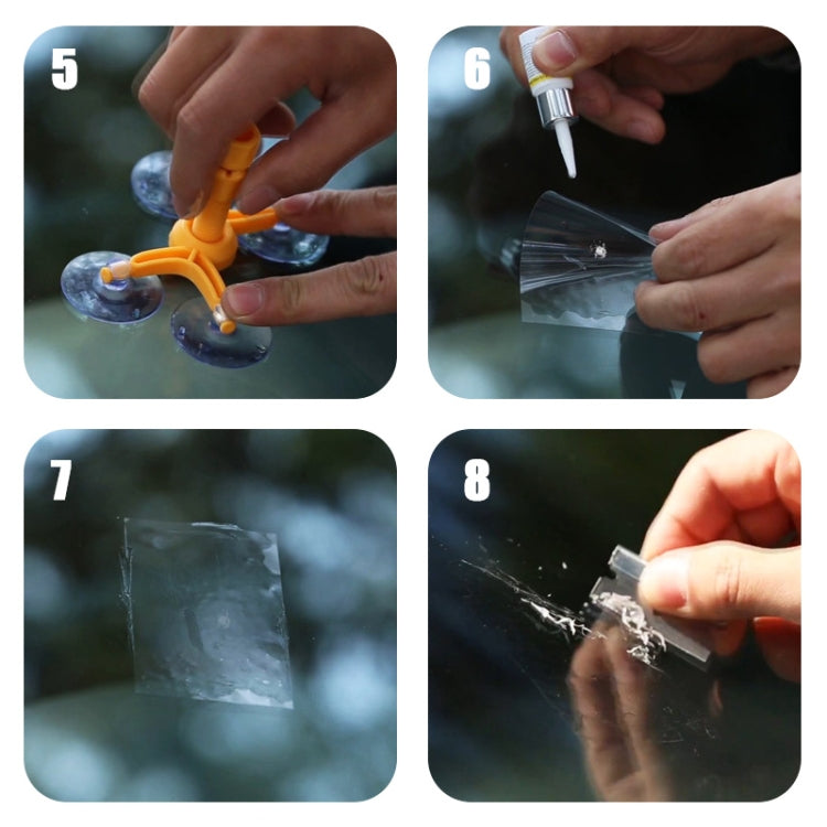 Professional Windscreen Repair Tool Paintless Dent Removal Car Window Windshield Repair Kit Chip Crack Auto Glass, Windscreen Repair Tool, Windscreen Repair Tool (White)