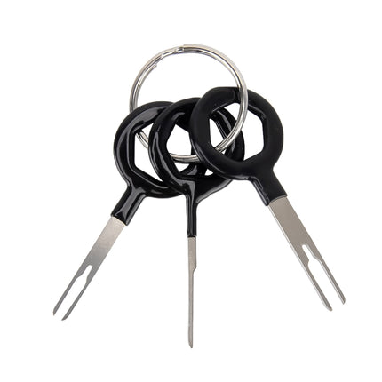 3 PCS Auto Car Rubberized Plug Circuit Board Wire Harness Terminal Extraction Pick Connector Crimp Pin Back Needle Remove Tool, 3 PCS (Rubberized)
